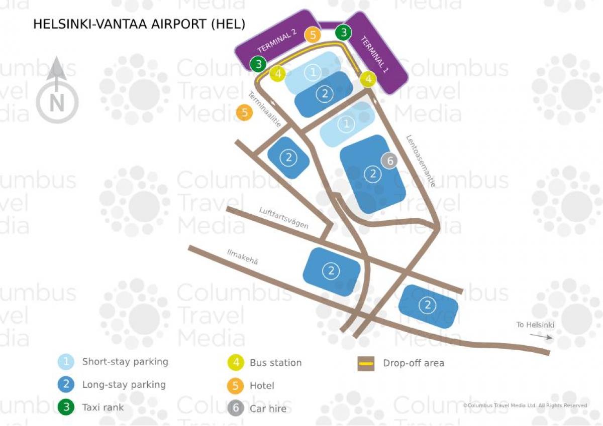 Plan des terminaux aéroport de Helsinki