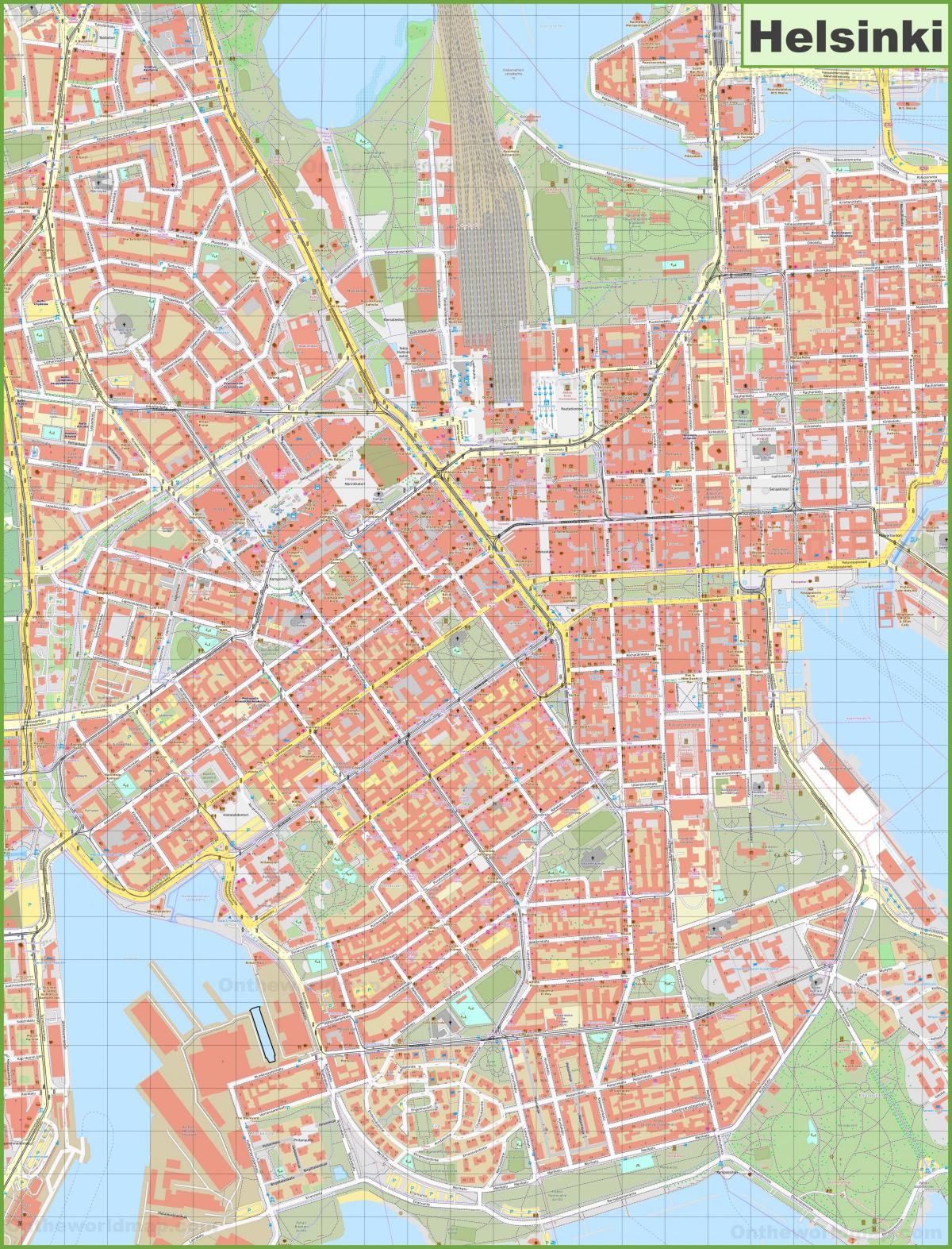 Plan des rues de Helsinki